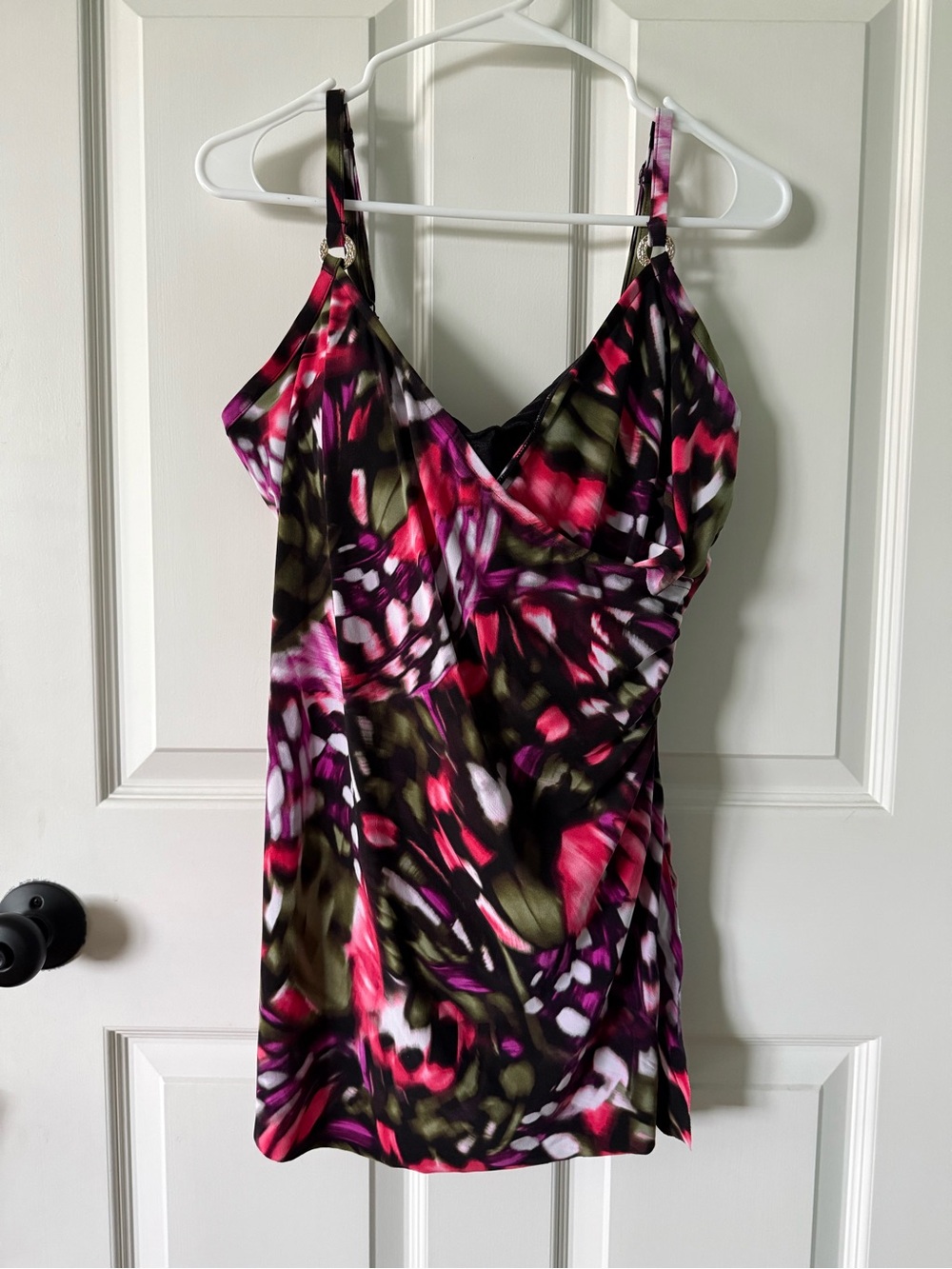 Magicsuit Pink and Olive Green Abstract Swimsuit